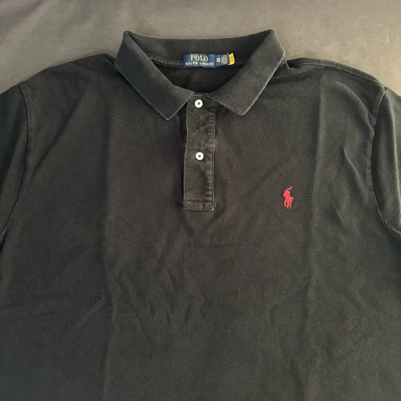 The Iconic Mesh Polo Shirt Black Big & Tall 3XB 3TG - Picture 4 of 10